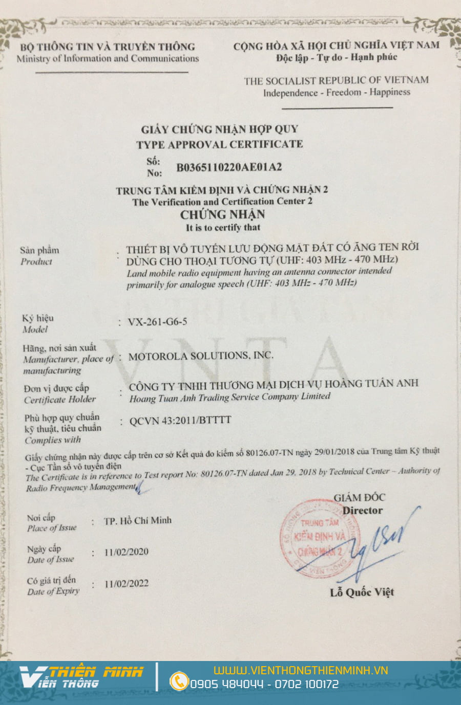 máy bộ đàm chính hãng