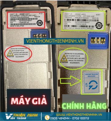 tem nhãn bộ đàm chính hãng