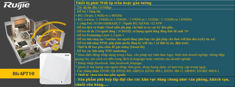 bộ phát wifi ruijie RG-AP710