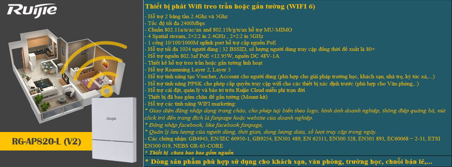 bộ phát wifi ruijie RG-AP820-L-(V2)