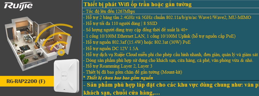 bộ phát wifi ruijie RG-RAP2200