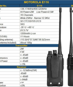 Máy bộ đàm Motorola E116 CHẤT LƯỢNG