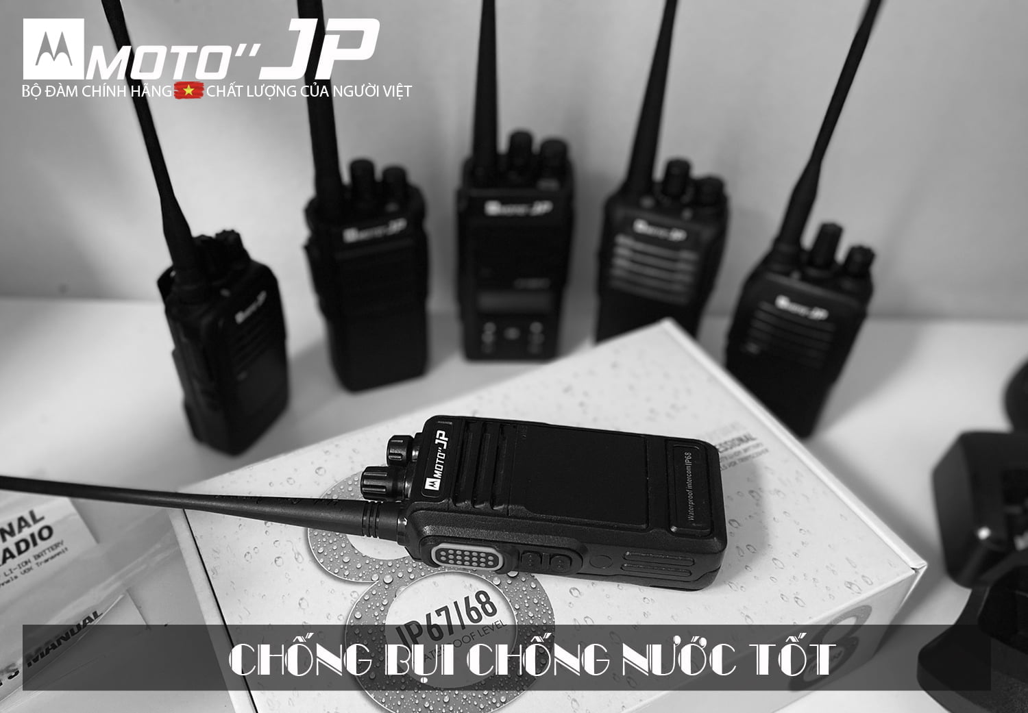 MÁY BỘ ĐÀM MOTO JP-F4003-LED có màn hình LED