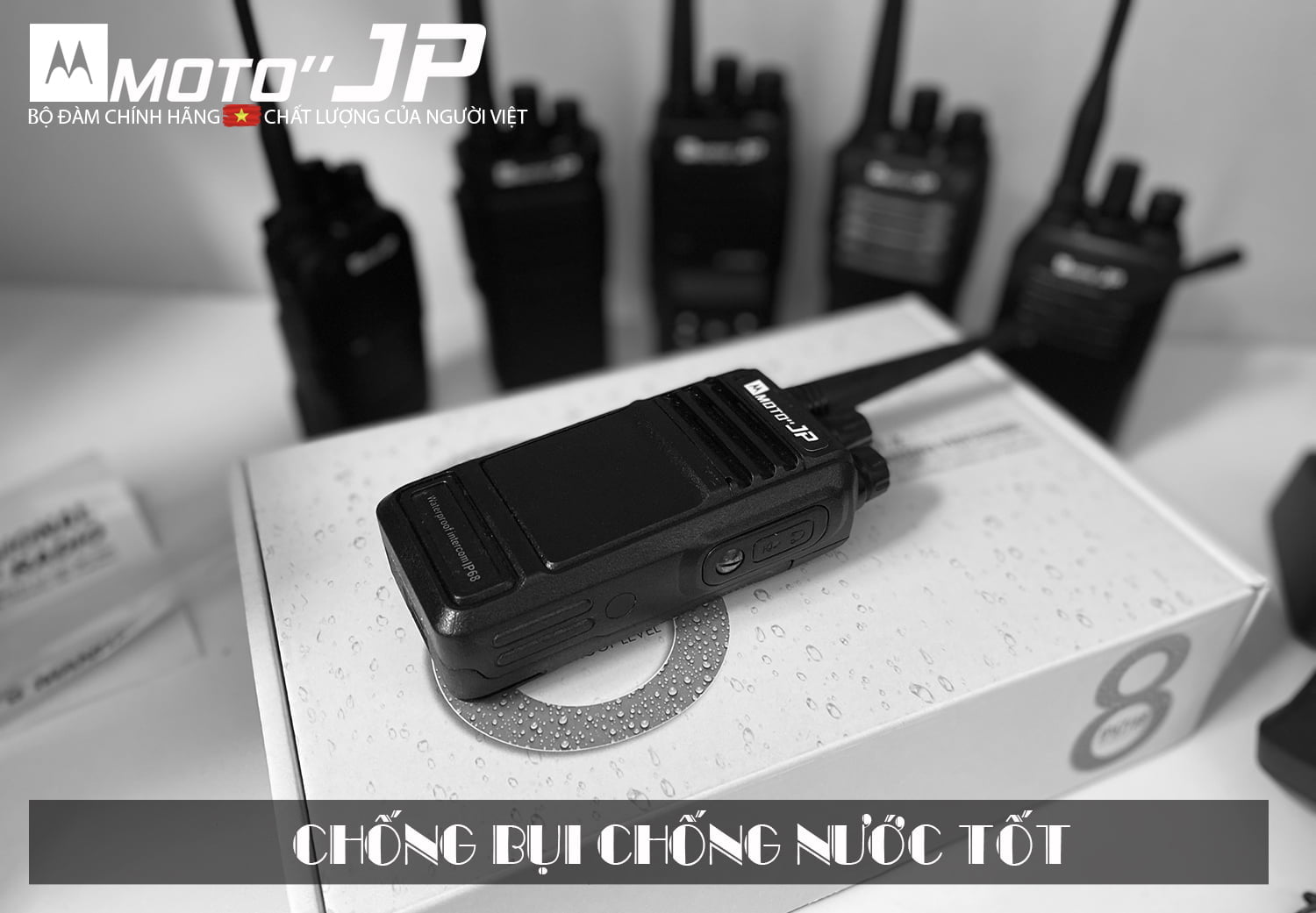 MÁY BỘ ĐÀM MOTO JP-F4003-LED có màn hình LED