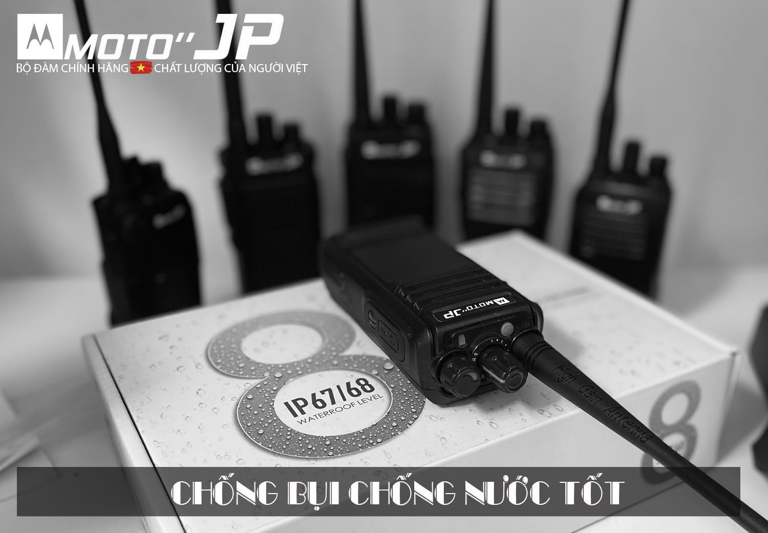 MÁY BỘ ĐÀM MOTO JP-F4003-LED có màn hình LED