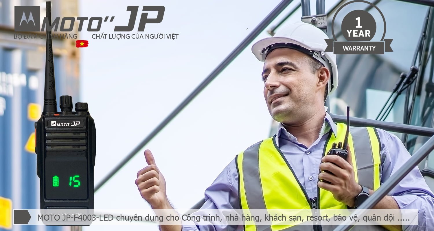 MÁY BỘ ĐÀM MOTO JP-F4003-LED có màn hình LED