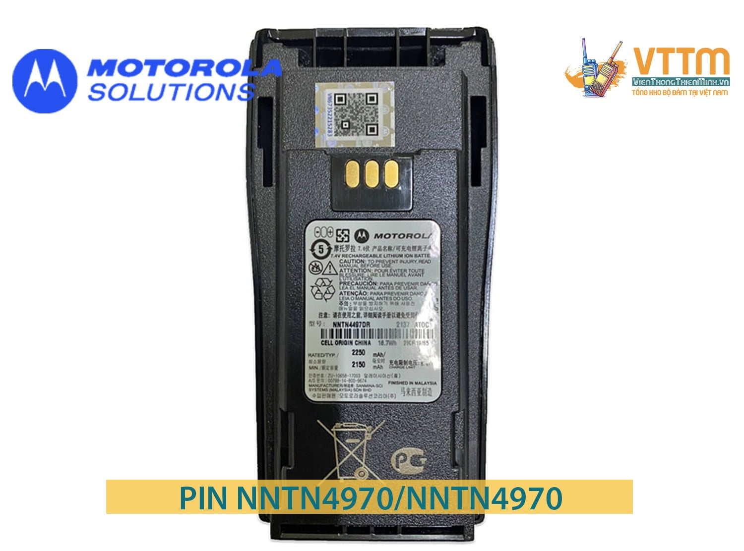 pin bộ đàm MOTOROLA XIR-P3688 NNTN4497 NNTN4970