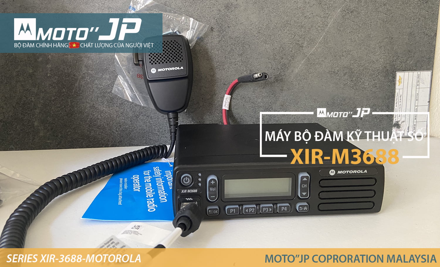 máy bộ đàm cố định gắn xe MOTOROLA XIR-M3688