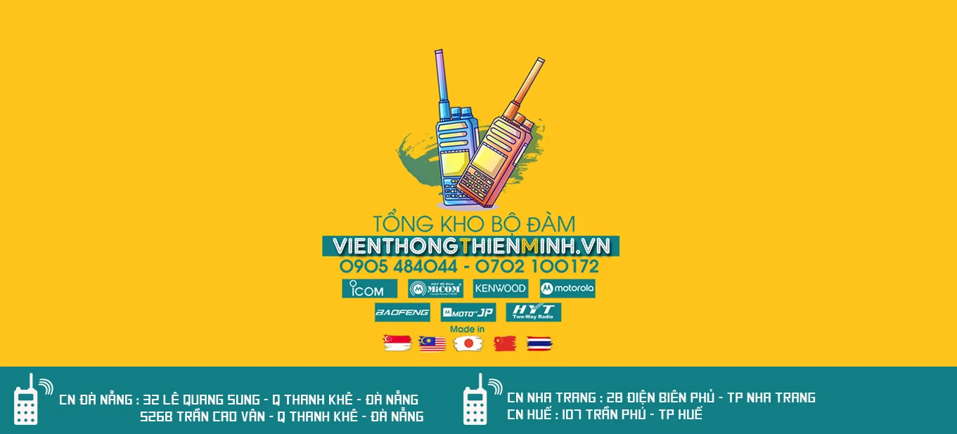 Viễn Thông Thiên Minh cung cấp bộ đàm Motorola tại Việt Nam