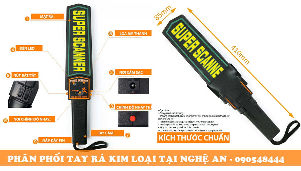 tay dò kim loại an ninh tại NGHỆ AN