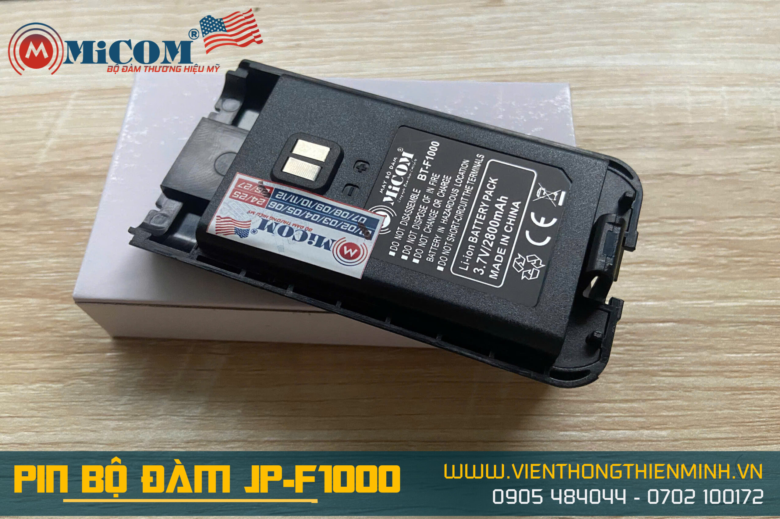 pin bộ đàm micom jp-f1000