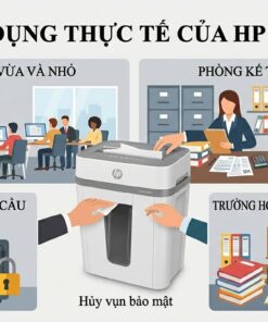 Máy Hủy Tài Liệu HP W2312CC 12 Tờ Thùng 23L Chính Hãng